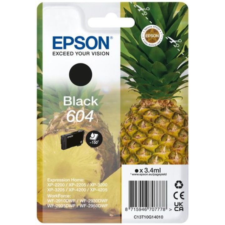 Epson 604 tintapatron 1 dB Eredeti Standard teljesítmény Fekete (C13T10G14010)