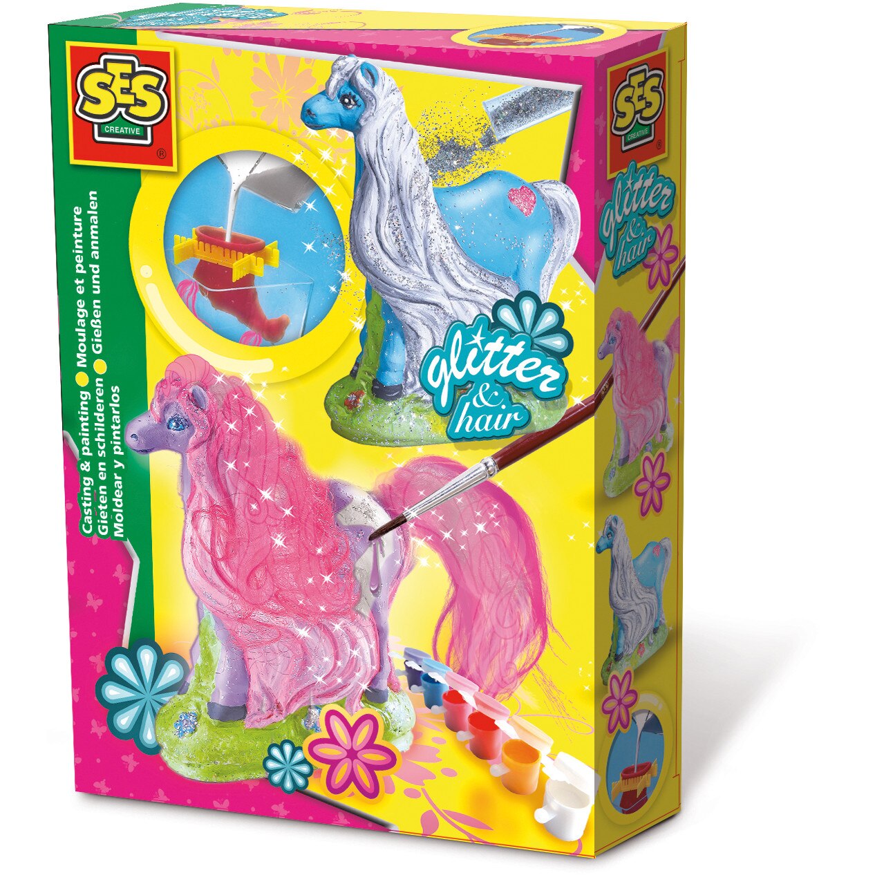 SES Hobby fete - Set creativ mulaj 3D si pictura - Cal cu coama