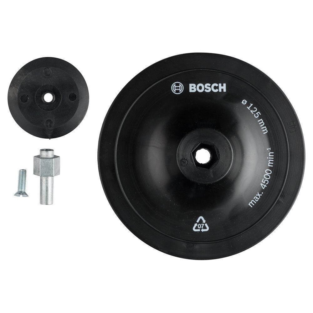 Disc suport pentru foi abrazive Bosch, cu tija de fixare 8 mm, Ø 125 mm