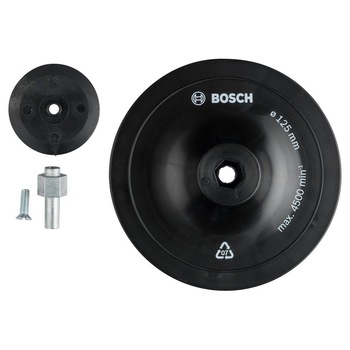 Disc suport pentru foi abrazive Bosch, cu tija de fixare 8 mm, Ø 125 mm Disc suport pentru foi abrazive Bosch, cu tija de fixare 8 mm, Ø 125 mm