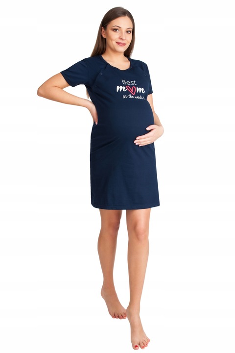 Pijamale dama, La Penna, Bumbac, Bleumarin, XL