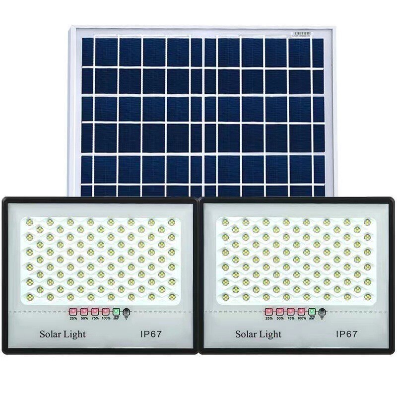 Set Proiectoare Led Cu Panou Solar Flippy Senzor De Miscare Waterproof Led Uri