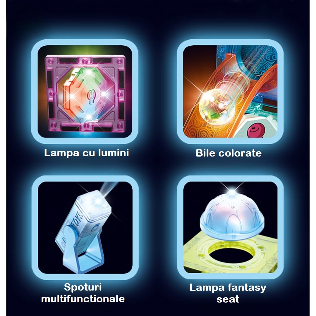 Set de Constructie Magic Light Magnets, Include 252 de Piese