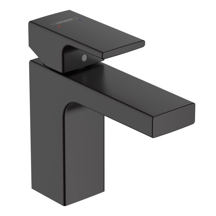 Hansgrohe Vernis Shape 100 mosdócsaptelep 71569670, 3/8'', M méret, egykaros, szelep nélkül, matt, fekete