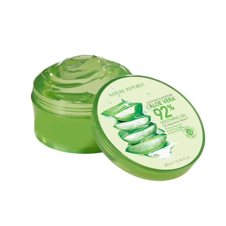 Nature Republic Soothing & Moisture Aloe Vera 92% nyugtató és hidratáló gél, 300 ml