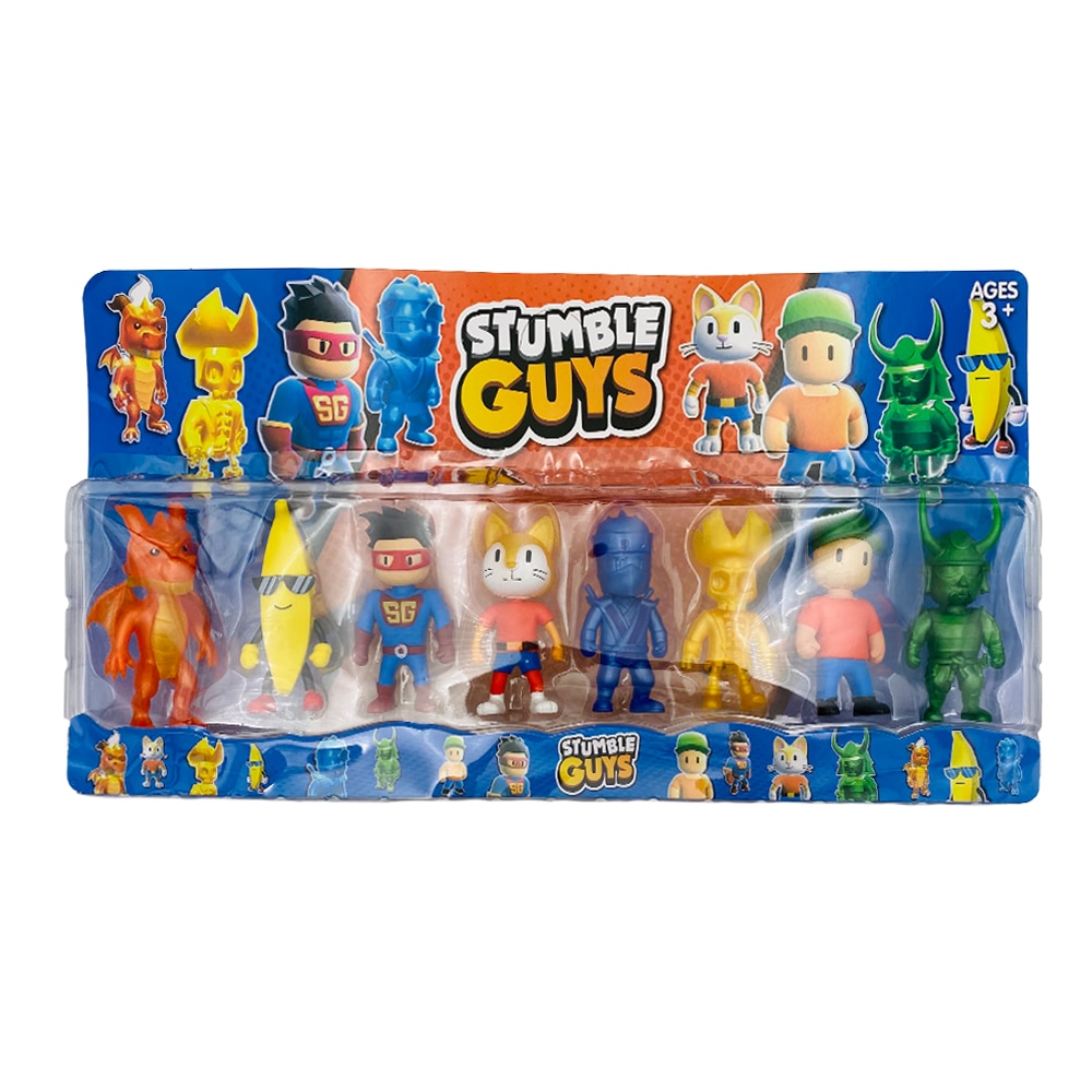Set 8 figurine Stumble Guys, Shop Like A Pro®, 7 cm, Multicolor 