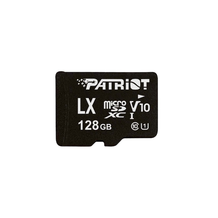 Карта памет MicroSD PATRIOT, 128 GB, MicroSDXC, Клас 10, Стандарт UHS-I U1