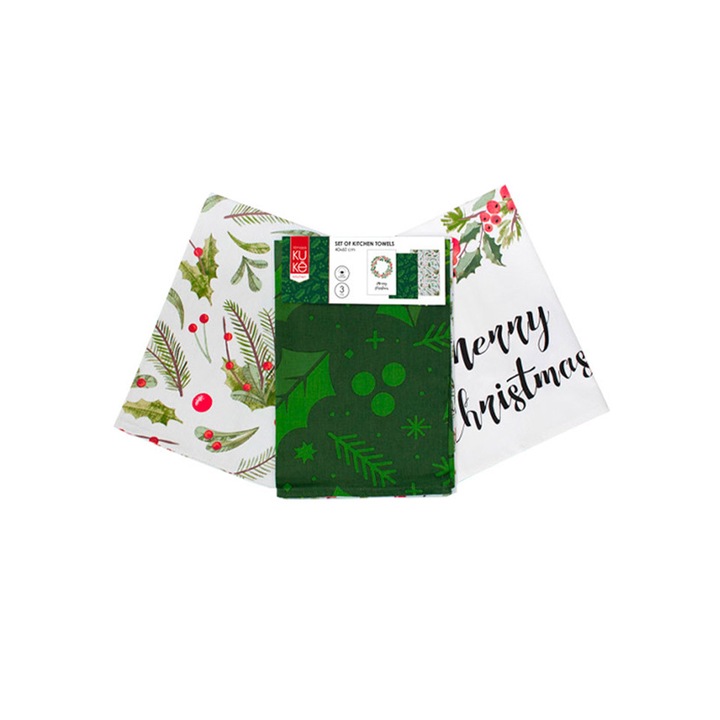 Кърпа Кухненска FARO 012, Памук, 40х60 cm, Многоцветен, 3 броя