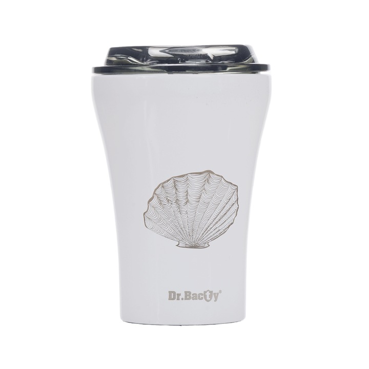 Термочаша за кафе Apollo, Dr.Bacty, 227 ml, Бяла - Shell