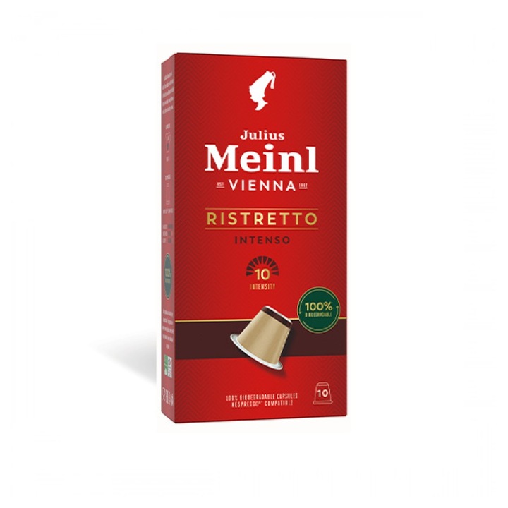 Кафе капсули Julius Meinl Ristretto Intenso, 10/ 10 сила, за система Nespresso, 55 гр., 10 бр