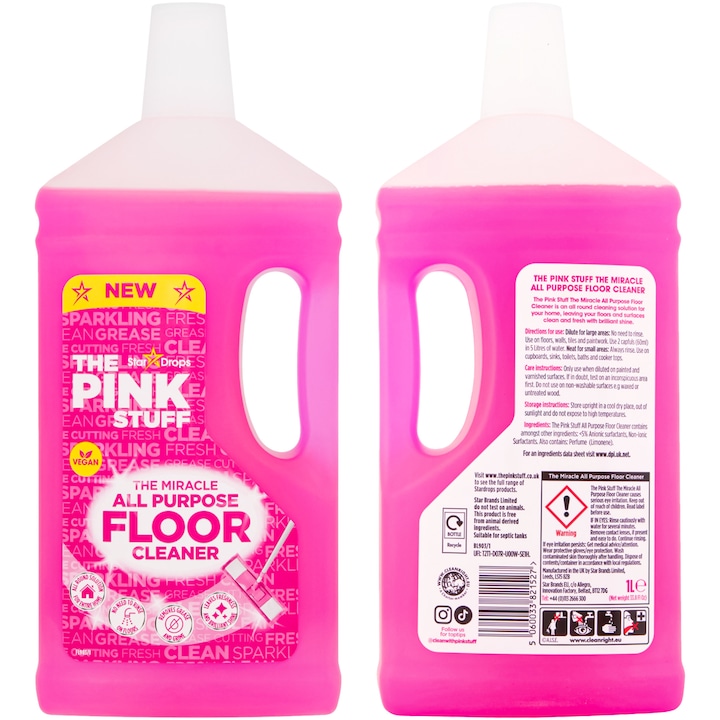 Detergent universal pentru pardoseli The Pink Stuff, 1 L