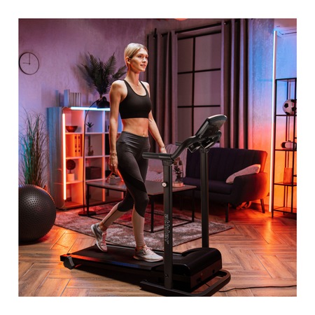 Banda de alergat Electrica Athler Impala 3.0, viteza maxima 12 km/h, greutate maxima suportata 100kg, pliabila, 12 programe presetate, Negru