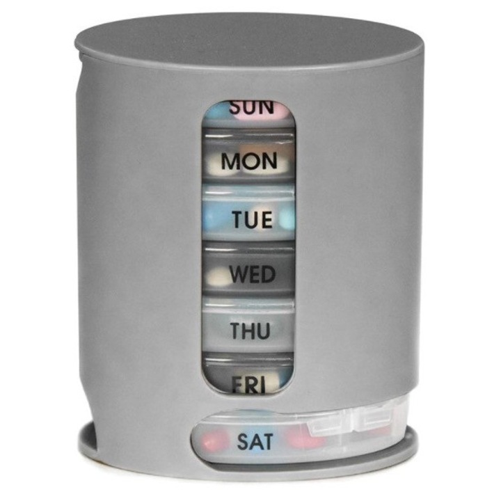 Cutie GRI PILL PRO distribuitor pentru medicamente pe zile