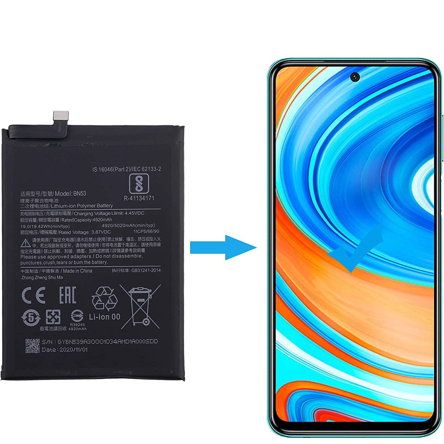 Baterie Xiaomi Bn53 30soc Pentru Xiaomi Redmi Note 9 Pro 10 Pro 4g 4920 Mah Li Ion Emagro 4931