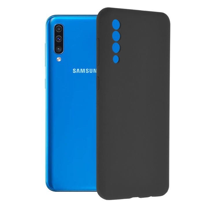 Кейс за Samsung Galaxy A30s/A50/A50s, силиконов, черен
