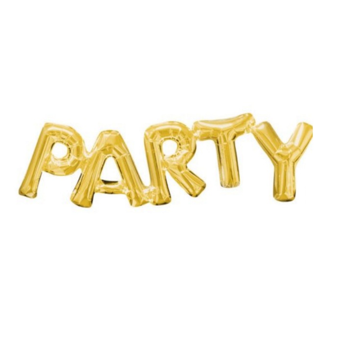 Evia léggömb "PARTY" betűkkel