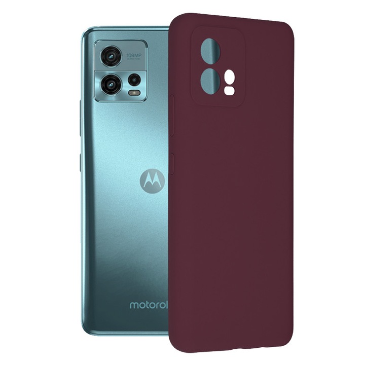 Кейс за Motorola Moto G72, Techsuit Soft Edge Silicone, Plum Violet