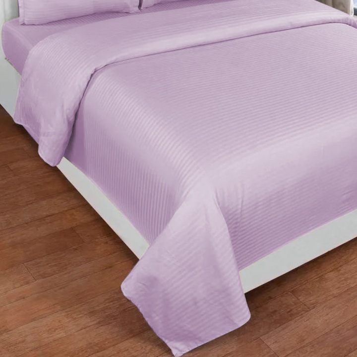 Плик за завивка за един човек Дамаска Polycotton райе 1 см, 140 х 210 см, Фускус, Люляк