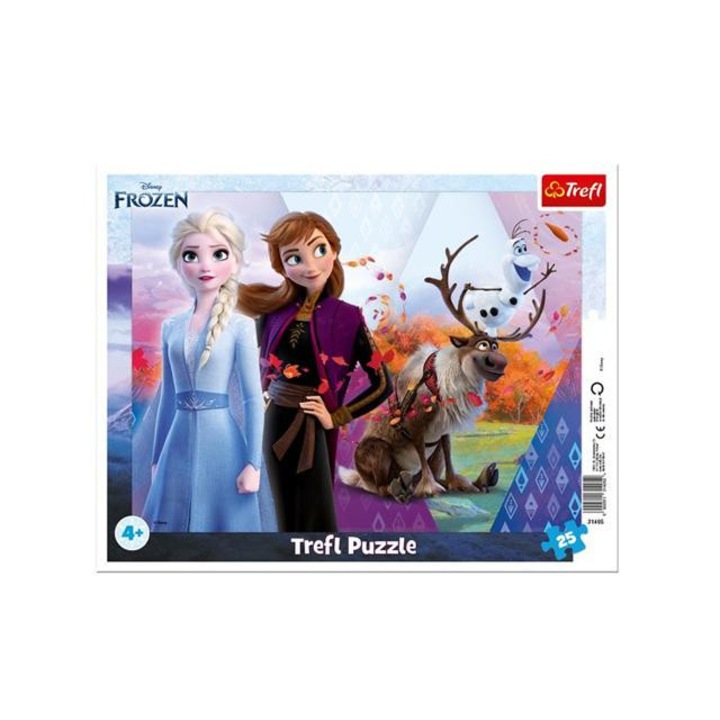 Puzzle copii, Trefl, Frozen, Ana si Elsa, Multicolor, 25 piese - eMAG.ro