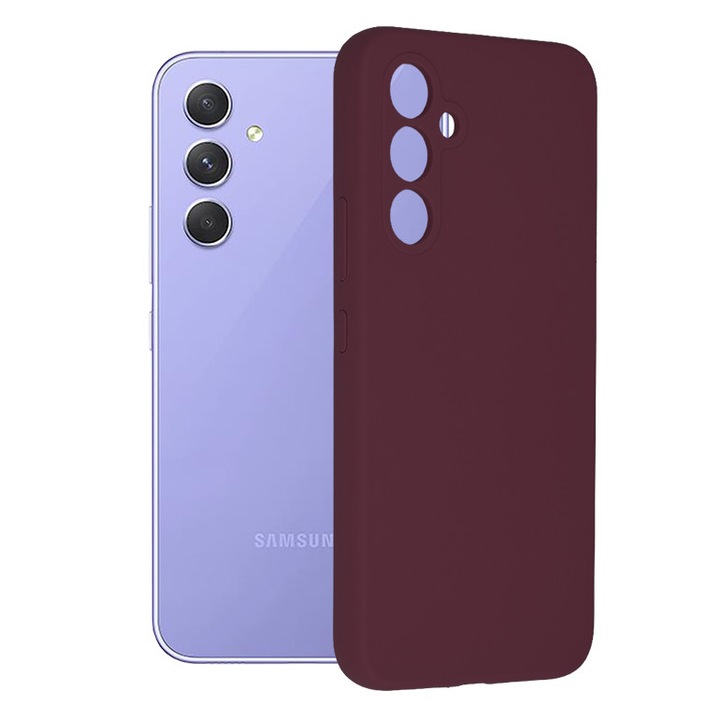 Калъф за Samsung Galaxy A54, Силиконов, Виолетов цвят