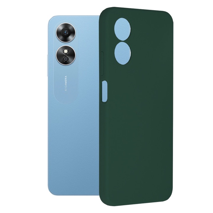 Кейс за Oppo A17, Techsuit Soft Edge Silicone, Dark Green