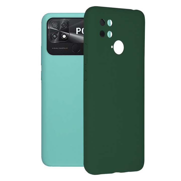 Кейс за Xiaomi Poco C40, Techsuit Soft Edge Silicone, Dark Green