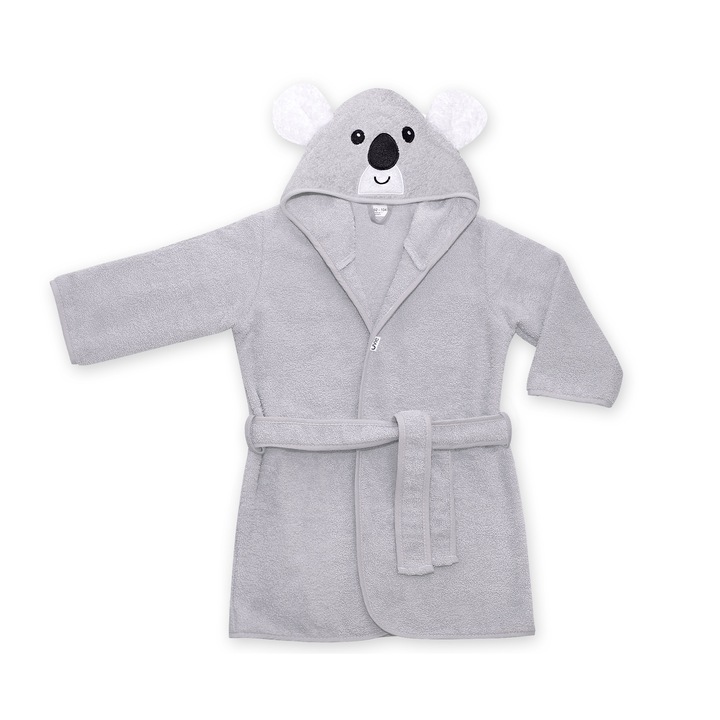 Halat pentru copii, UVIE, bumbac Gri 80-92 cm