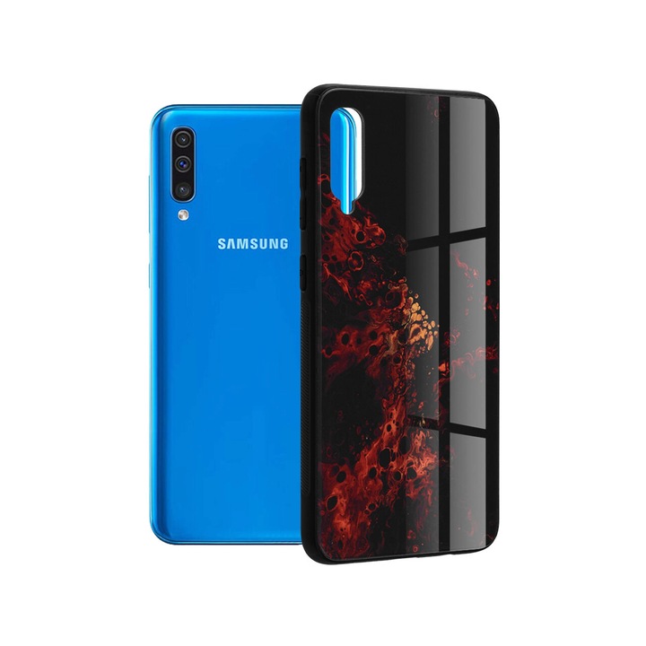 Husa pentru Samsung Galaxy A30s / A50 / A50s - Techsuit Glaze Series - Vörös köd