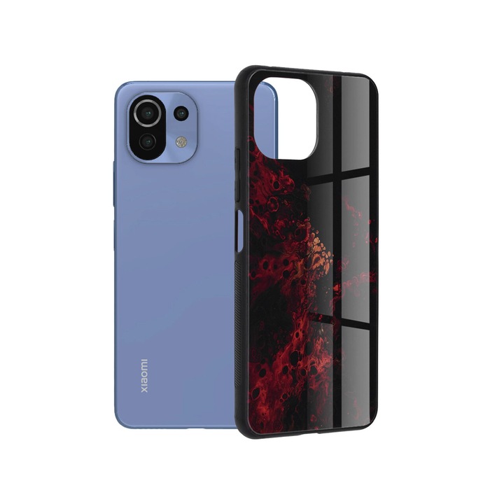 Husa pentru Xiaomi Mi 11 Lite / Mi 11 Lite 5G / 11 Lite 5G NE - Techsuit Glaze Series - Red Nebula