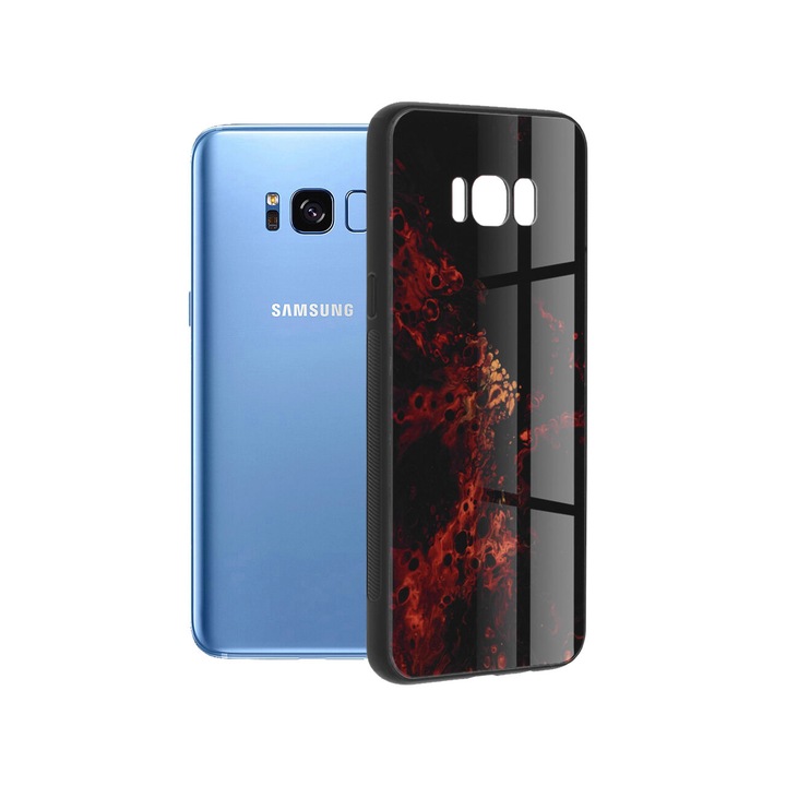 Калъф, съвместим със Samsung Galaxy S8 Plus Techsuit Glaze Red Nebula