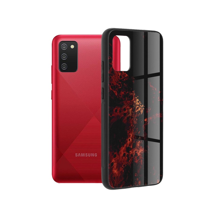 Калъф, съвместим с Samsung Galaxy A02s Techsuit Glaze Red Nebula