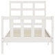 Pat de o persoana, Zakito Europe, lemn de pin, cu tablie, alb, 205.5x95.5x100cm