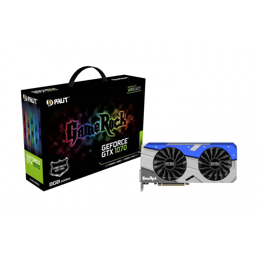グラフィックボード　GTX1070 8G　PALIT GAMEROCK Placa video Palit GeForce® GTX 1070 GameRock Premium Edition, 8GB