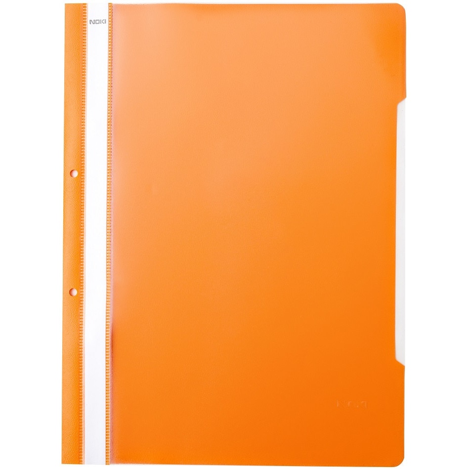 Dosar plastic original Noki cu sina si 2 perforatii, portocaliu -orange , 25 buc/set