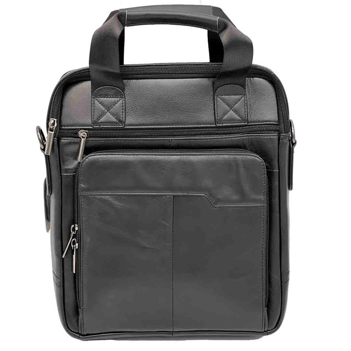 Umar/Mana férfi szerviztáska, fekete színű, 31x28x7,7 cm, ideális irodai vagy üzleti használatra