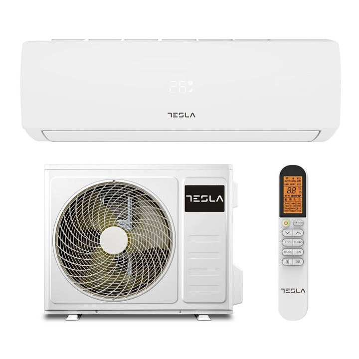 Aparat de aer conditionat Inverter Tesla TT26EX21-0932IA, Clasa A++/A+, 9000 BTU, Turbo, Auto-Curatare, Auto-Diagnostica, Alb