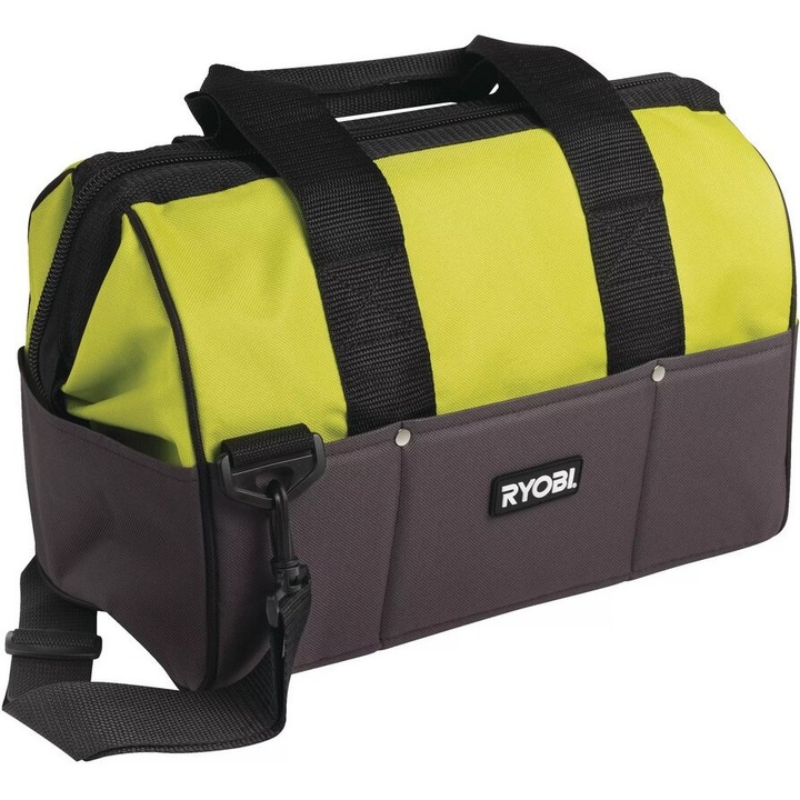 Geanta pentru scule, Ryobi, Nailon, 305x460x305 mm, Galben/Gri