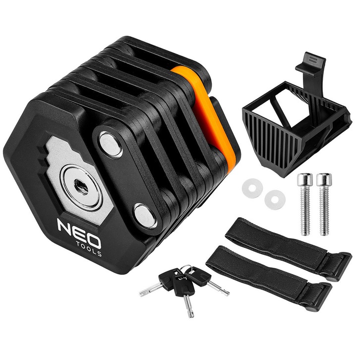 Система за заключване на велосипеди, Neo Tools, сгъваема, черна