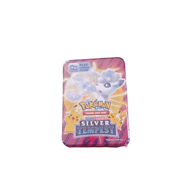 Комплект кутия 86 карти Pokemon, Sword And Shield, Silver Tempest, лилаво