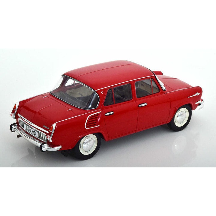 Modelautó Skoda 1000 MB piros 1965, 1:18 MCG
