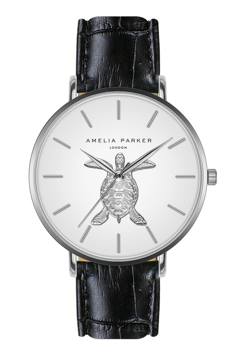 Amelia Parker, Часовник с кожена каишка, Черен