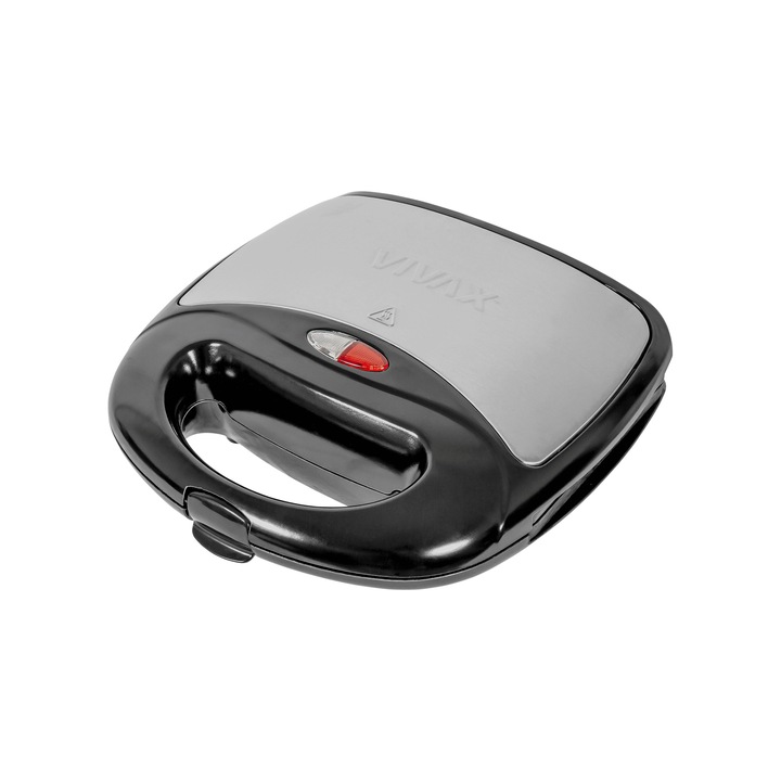 Sandwich toaster Vivax, TS-7501BLS, 750W, Argintiu/Negru
