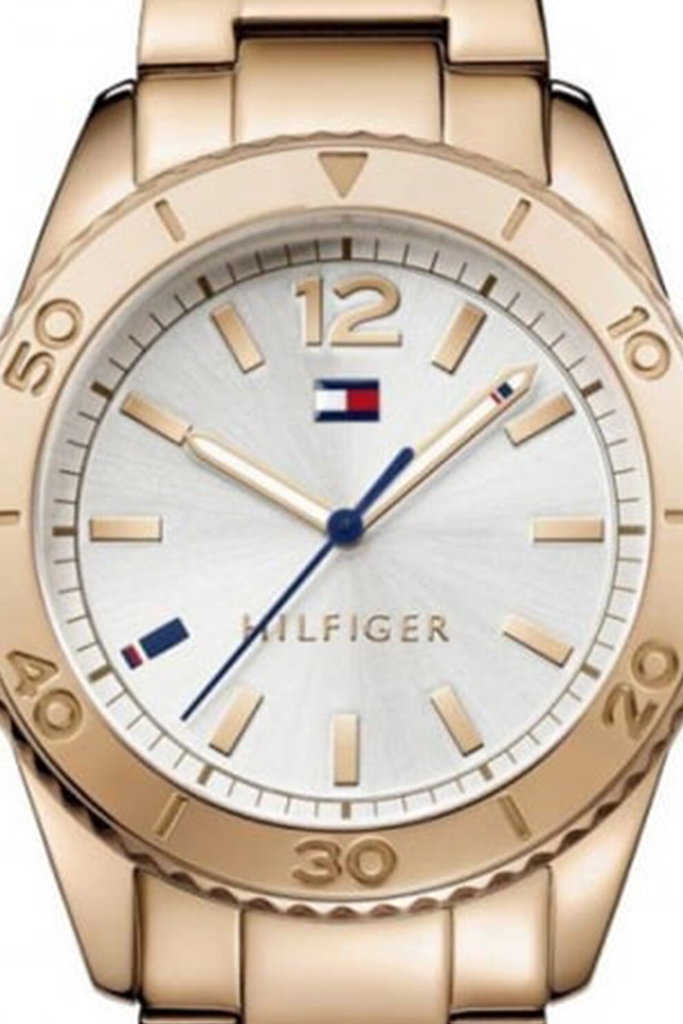 Tommy Hilfiger, Часовник с метална верижка, Златист - eMAG.bg