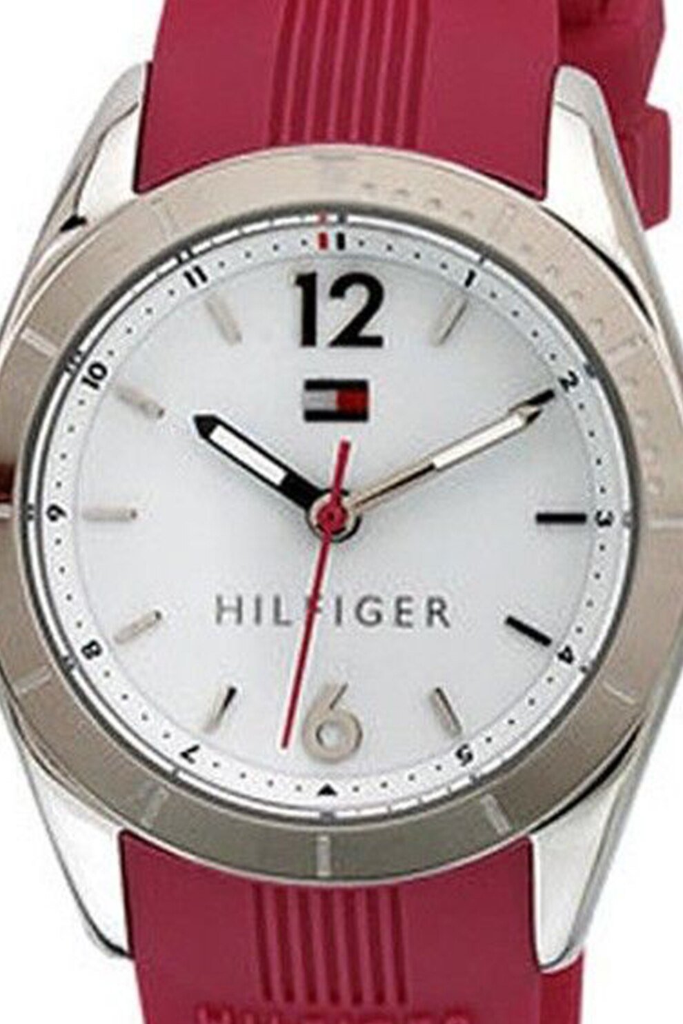 Tommy Hilfiger, Аналогов часовник със силиконова каишка, Червен - eMAG.bg