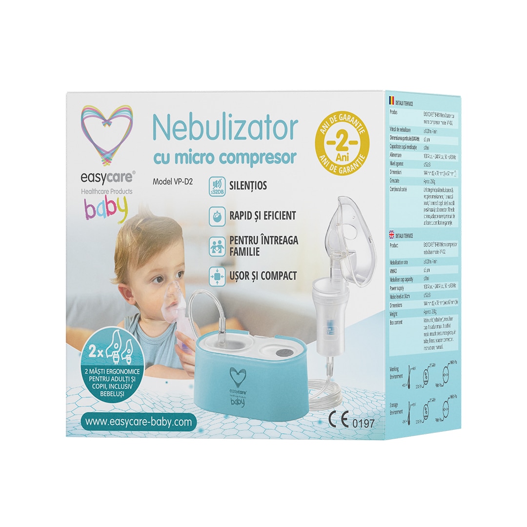 Nebulizator cu micro compresor Easycare Baby model VP-D2