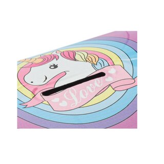WELL HOME Supporto Per Libri E Tablet In Peluche Unicorno - 30x20x20 Cm, Morbido Organizer Da Scrivania Per Bambini