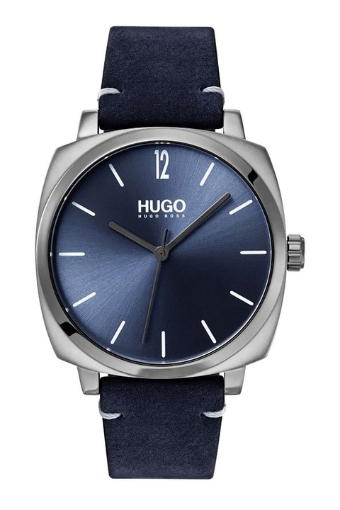 HUGO, Кварцов часовник от неръждаема стомана, Тъмносин