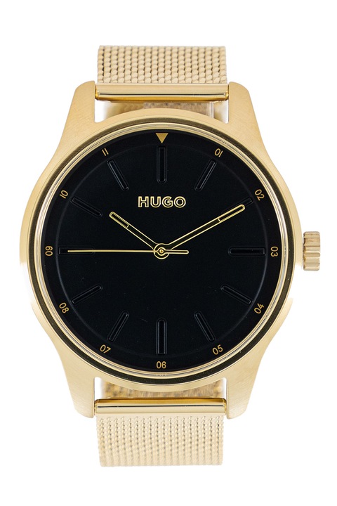HUGO, Кварцов часовник от неръждаема стомана, Златист