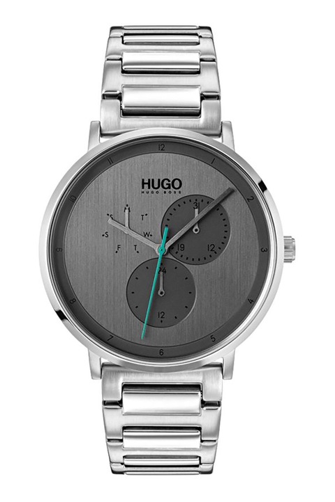 HUGO, Кварцов часовник от неръждаема стомана, Сребрист