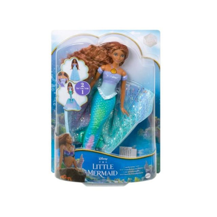 Mattel 5121458 Disney A kis hableány: Átváltozó Ariel baba 30cm - Mattel